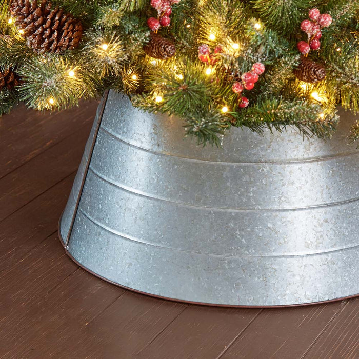 26"D Galvanized Metal Tree Collar