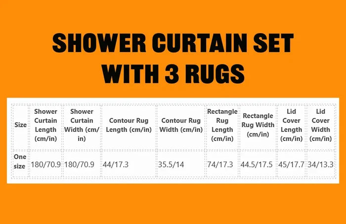 70s Retro Bathroom Set – Shower Curtain with 3 Matching Rugs - retro bathroom