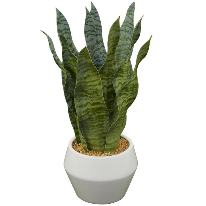 ARTIFICIAL PLANT W/ CER POT 9"W, 15"H