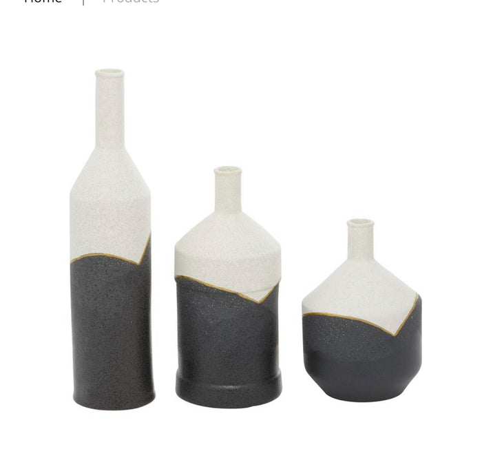 COSMOPOLITAN BLACK CERAMIC VASE