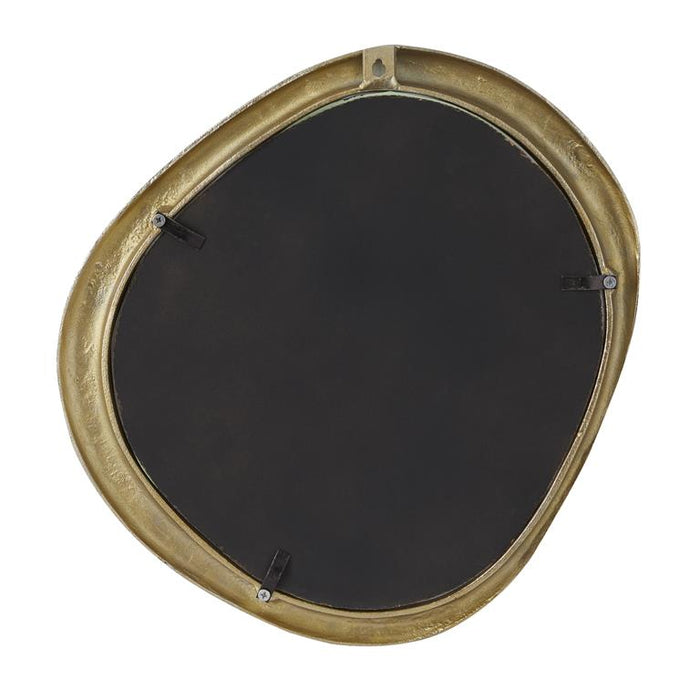 GOLD ALUMINUM ABSTRACT WALL MIRROR