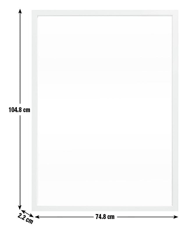 Habitat Wall Mounted Mirror - Grey - 70x100cm