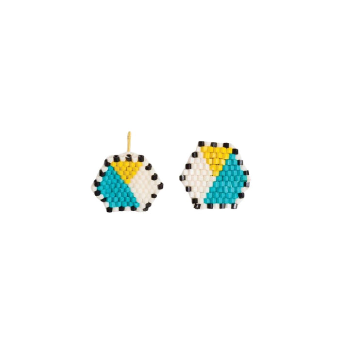 Ink & Alloy Casey Hexagon Post Earrings