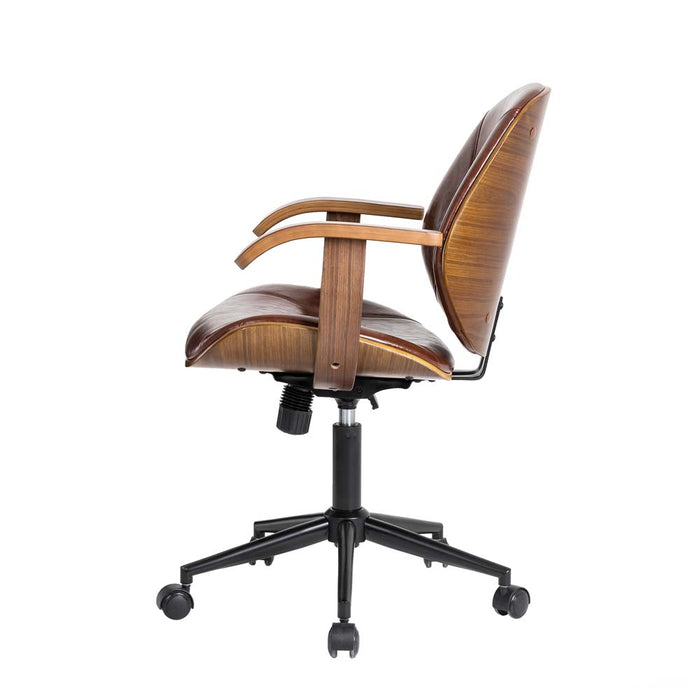 Russet PU Leather Adjustable Swivel Desk Chair/Task Chair