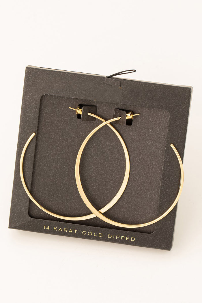 TEXTURED GOLD HOOPS
