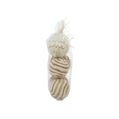 1 Pack White Dried Plant Handmade Orbs & Vase Filler With Varrying Designs