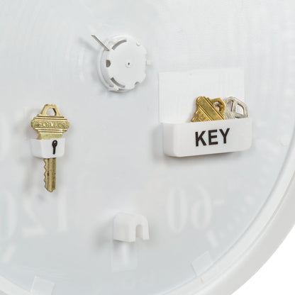 Key hider compartments on the back of dial thermometers