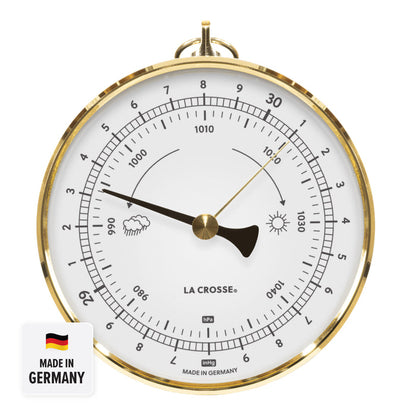 138-611W Analog Dial Barometer – White