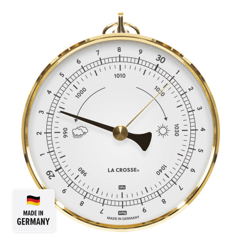 138-611W Analog Dial Barometer – White