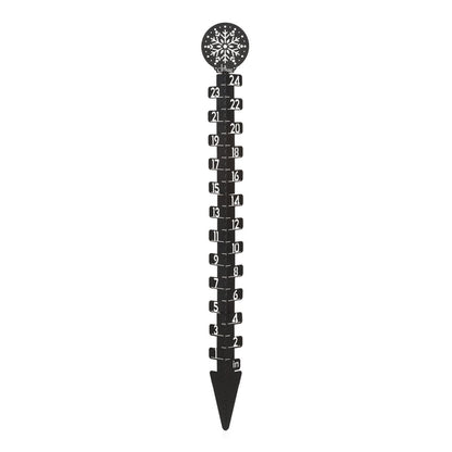 Headon image of the 139-4686 Metal Snow Gauge measuring up to twenty-four inches of snowfall
