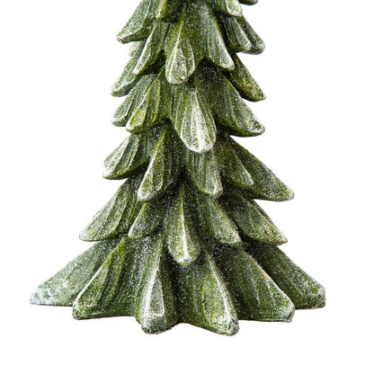 14.75"H Green Resin Christmas Handcrafted Table Tree Décor