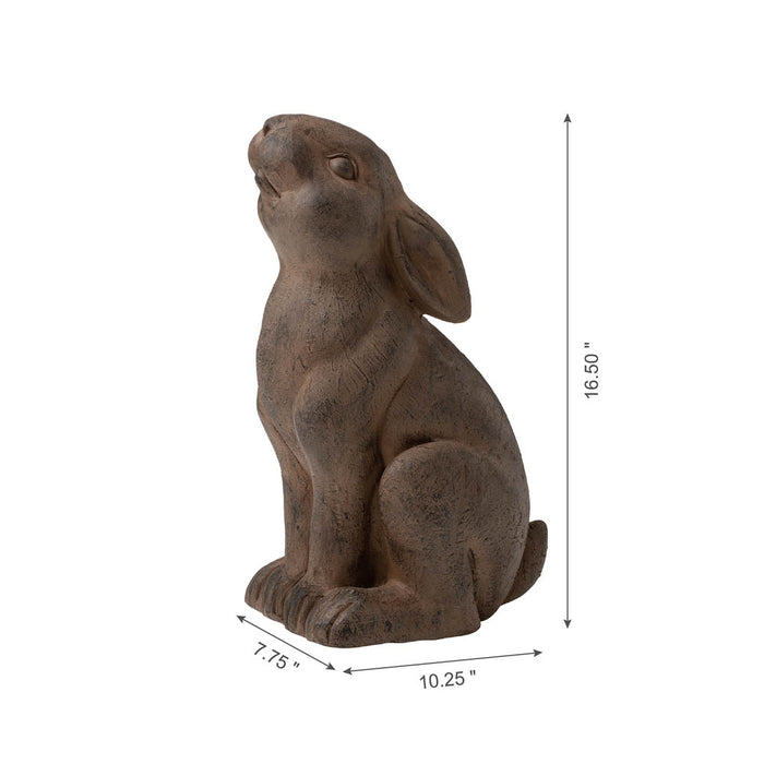 16.5"H MGO Sitting Rabbit Statue