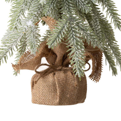 18"H Lighted Frosted Artificial Table Tree