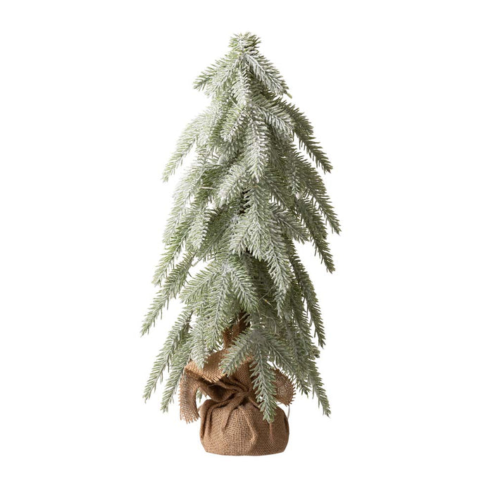 18"H Lighted Frosted Artificial Table Tree