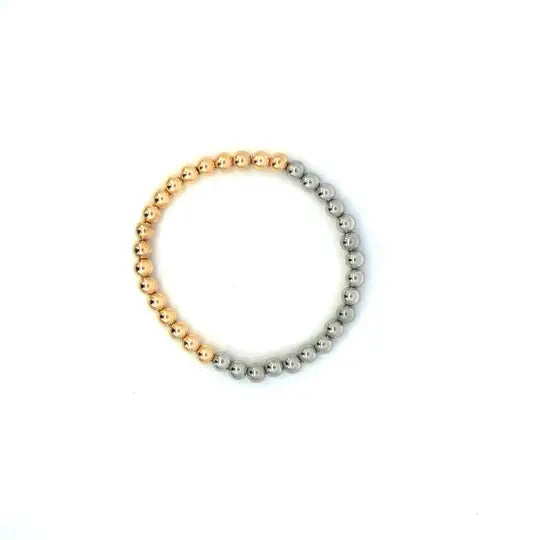 18K GOLD FILLED TWO TONE BRACELET