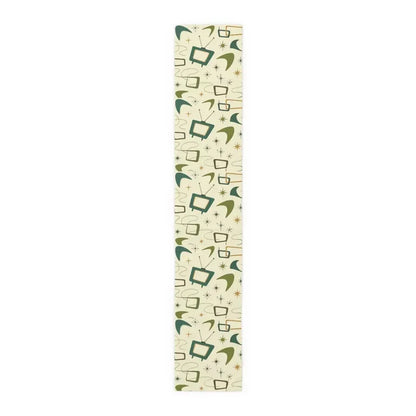 1950s 60s Retro Table Runner in 2 Sizes - Midcentury Home Decor - 16’’ × 90’’ / Polyester - retro table linen