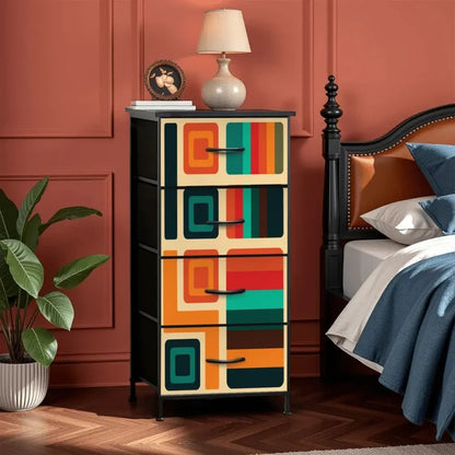 1960s Retro Dresser: Midcentury Modern Lightweight Fabric Cabinet - One Size - retro dresser