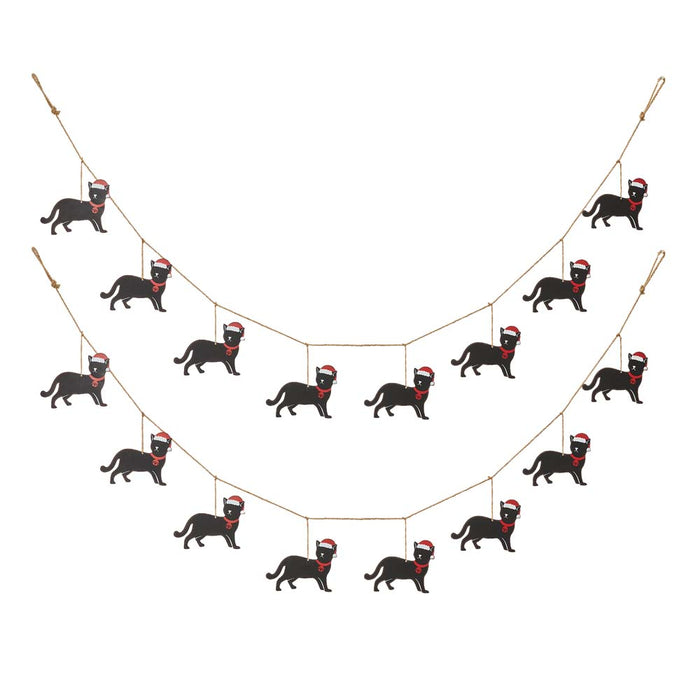 2 pk 72"L Metal Christmas Kitty Garland