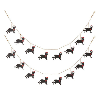 2 pk 72"L Metal Christmas Kitty Garland