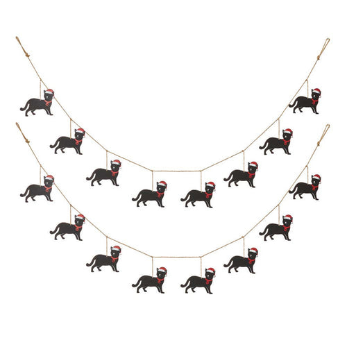 2 pk 72"L Metal Christmas Kitty Garland