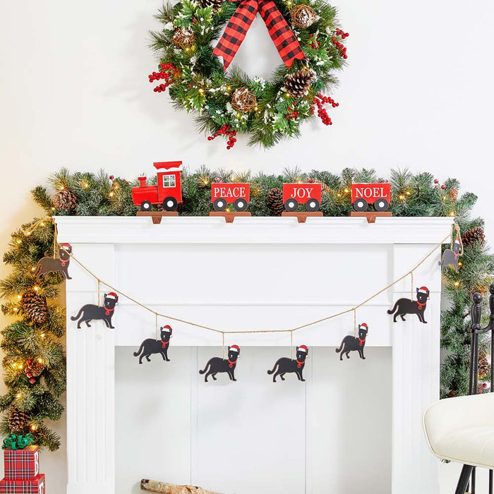 2 pk 72"L Metal Christmas Kitty Garland
