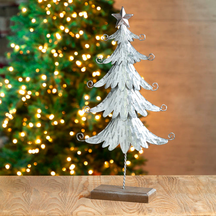 20" H Galvanized Table Tree Christmas Home Decor