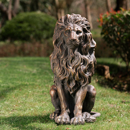 20.75"H MGO Guardian Sitting Lion Statue