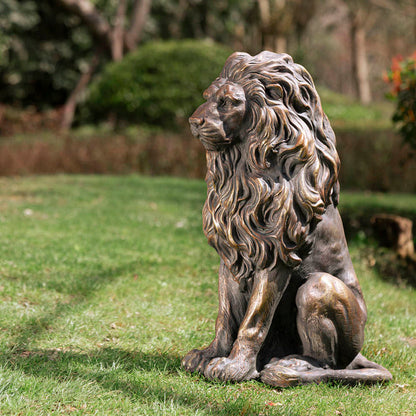 20.75"H MGO Guardian Sitting Lion Statue