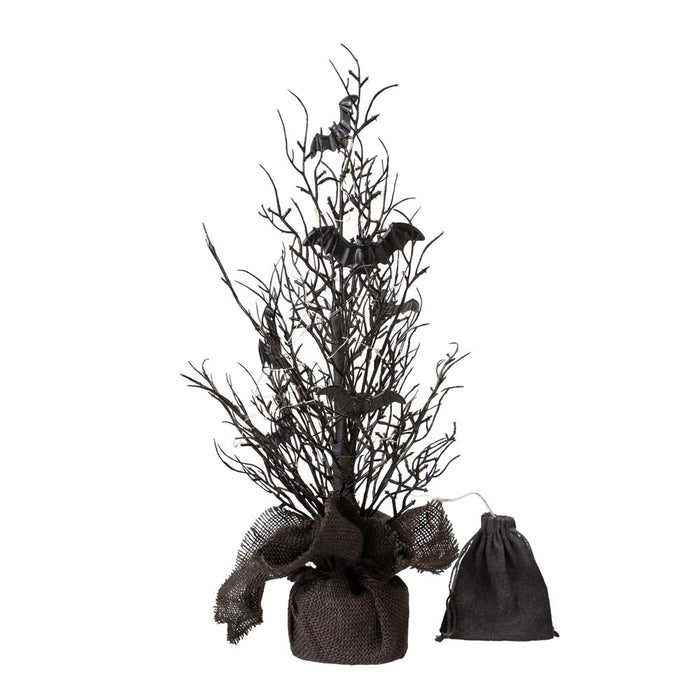 20"H Halloween Table Tree with Lighted Bats Decor