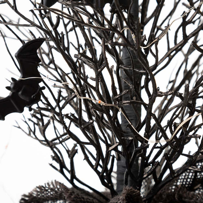20"H Halloween Table Tree with Lighted Bats Decor