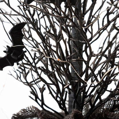 20"H Halloween Table Tree with Lighted Bats Decor