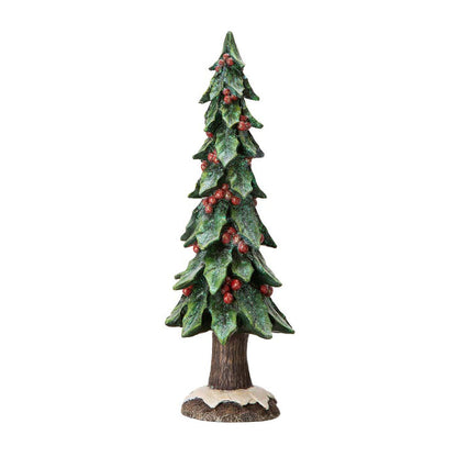 20"H Resin Christmas Handcrafted Red Berry Table Tree Decor
