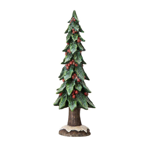 20"H Resin Christmas Handcrafted Red Berry Table Tree Decor
