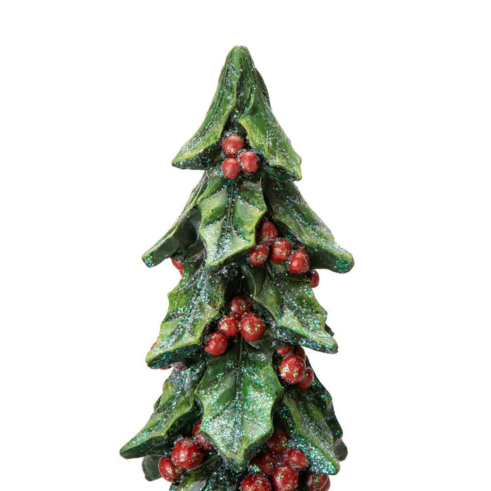 20"H Resin Christmas Handcrafted Red Berry Table Tree Decor