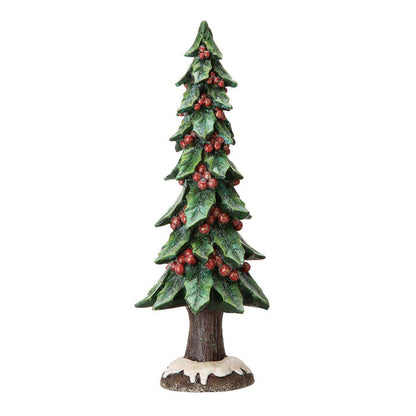 20"H Resin Christmas Handcrafted Red Berry Table Tree Decor