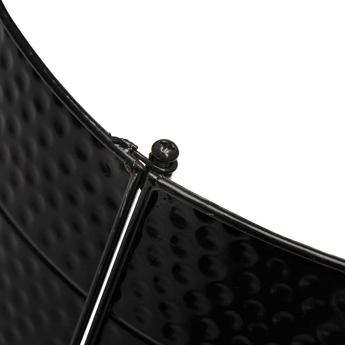 22"D Black Hammered Metal Tree Collar