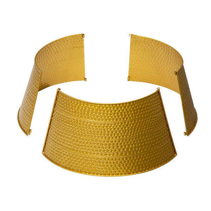 22"D Gold Hammered Metal Tree Collar