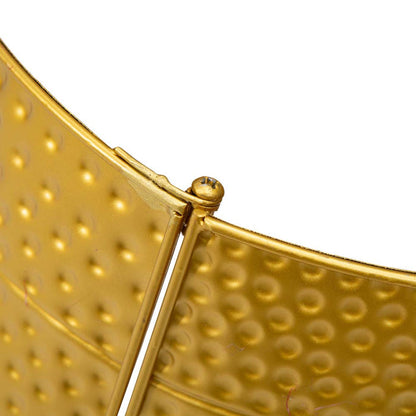 22"D Gold Hammered Metal Tree Collar