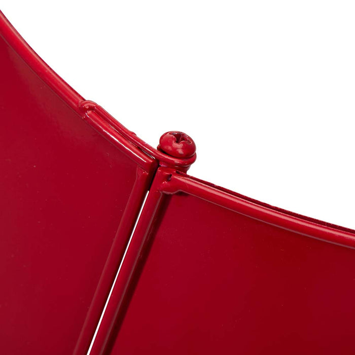 22"D Red "Merry Christmas" Cutout Metal Tree Collar with Light String