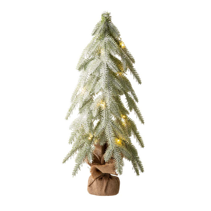 22"H Lighted Frosted Artificial Table Tree