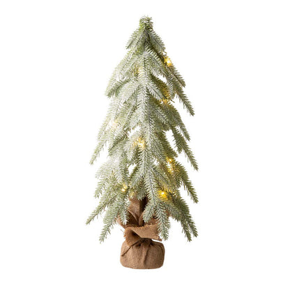 22"H Lighted Frosted Artificial Table Tree