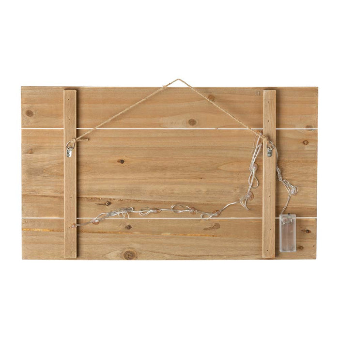 24"L Halloween Wooden Wall Décor with LED Lights