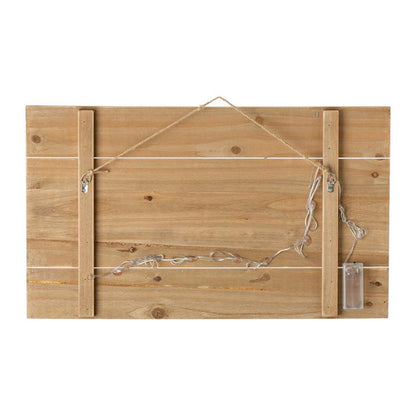 24"L Halloween Wooden Wall Décor with LED Lights