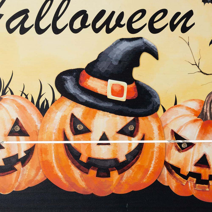 24"L Halloween Wooden Wall Décor with LED Lights