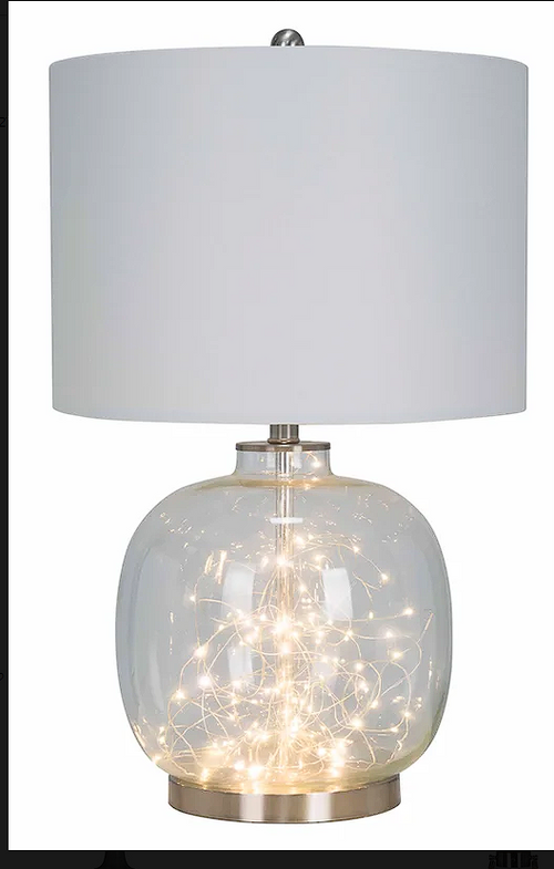 25.5" Glass Table Lamp