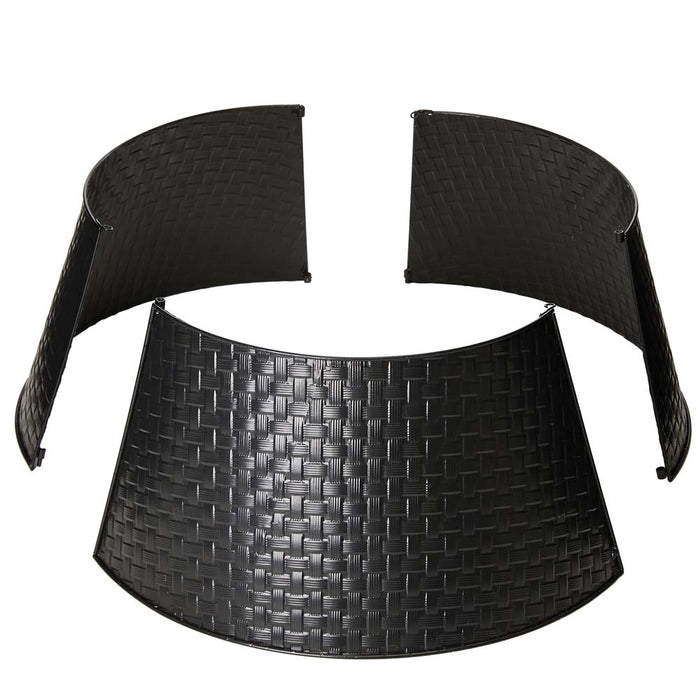 26"D Black Metal Woven Tree Collar