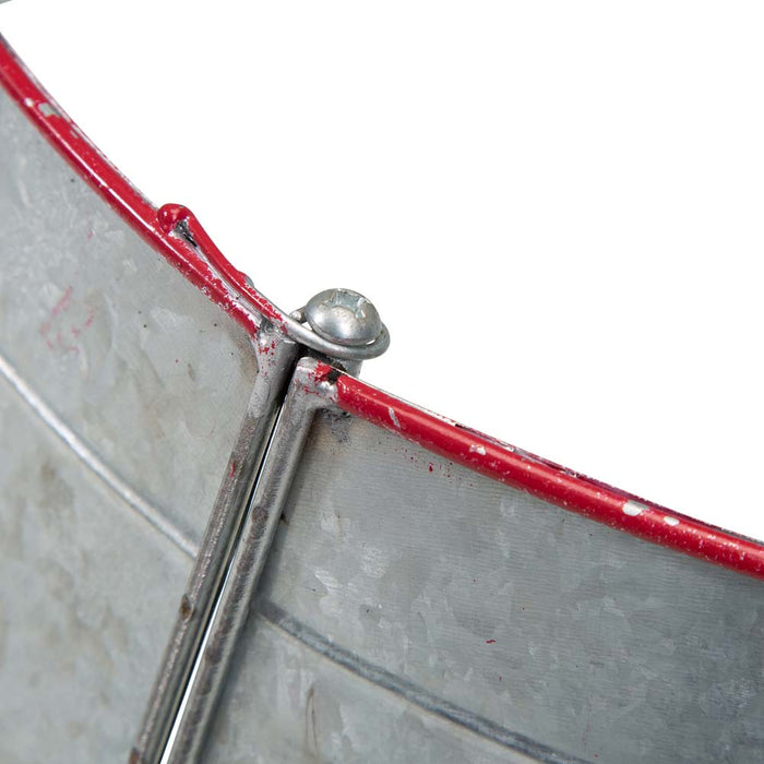 26"D Galvanized Metal Tree Collar with Truck Motif