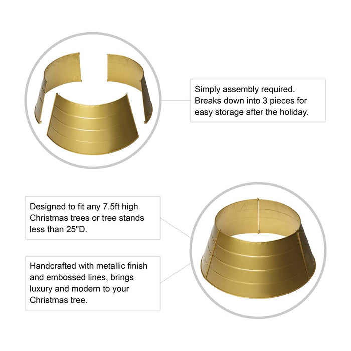 26"D Gold Metal Tree Collar