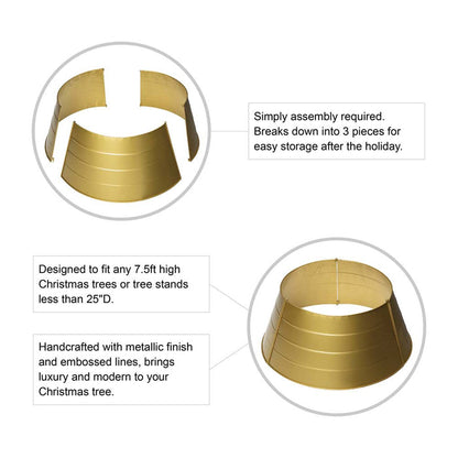 26"D Gold Metal Tree Collar