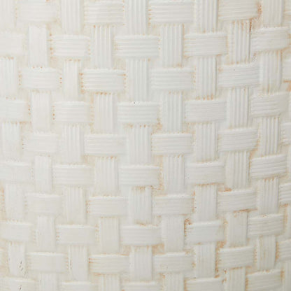 26"D Washed White Metal Woven Tree Collar